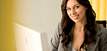 Business woman using computer