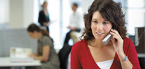 Business woman on the phone