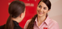 Female Australia Post retail employee