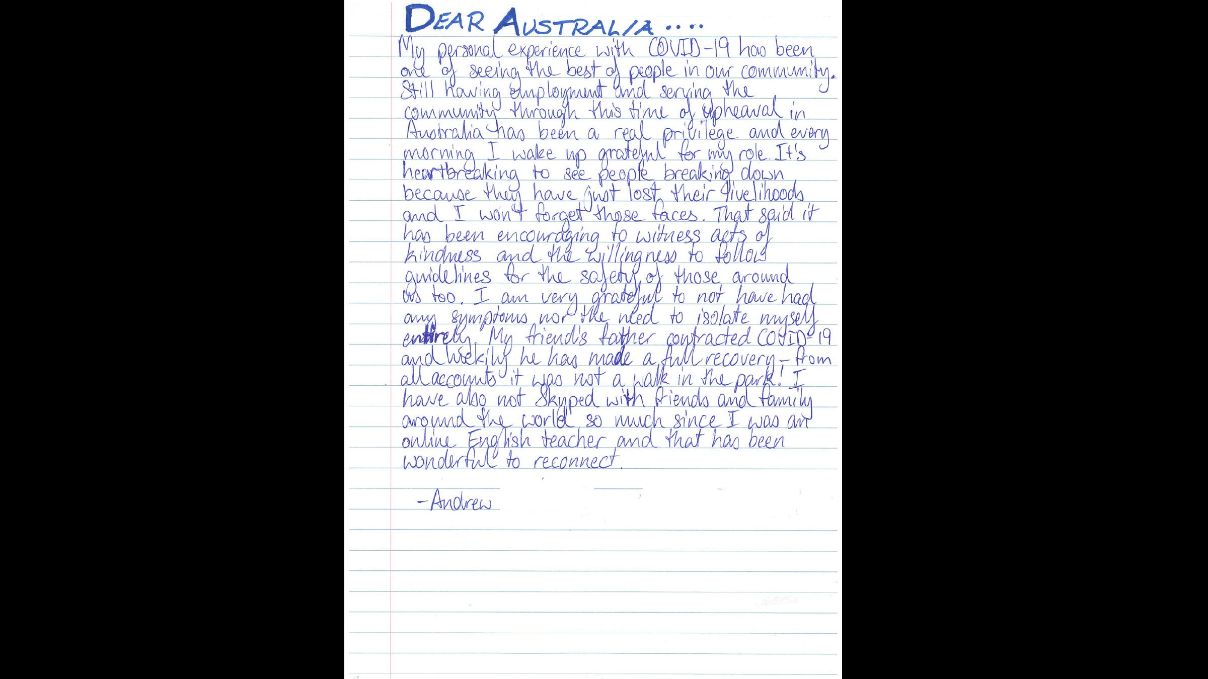 Dear Australia Australia Post