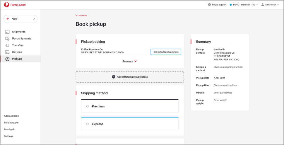 Book Manage A Pickup Australia Post