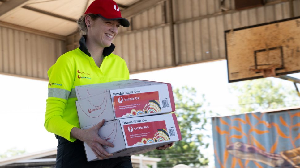 Australia Post works with the Indigenous Literacy Foundation to deliver books to remote First Nations Communities.