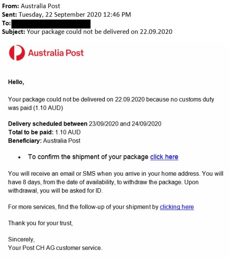 Scam Alerts Australia Post