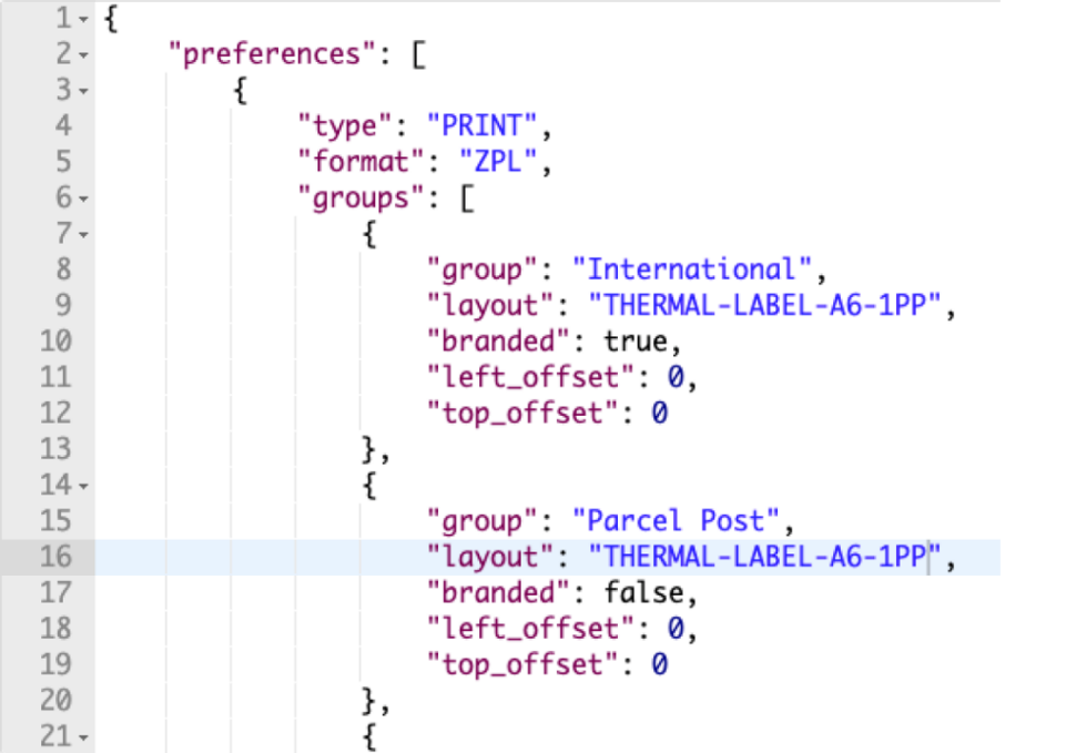 Screenshot of code:
Check under "preferences" and find the "format" value.
Change from PDF to ZPL