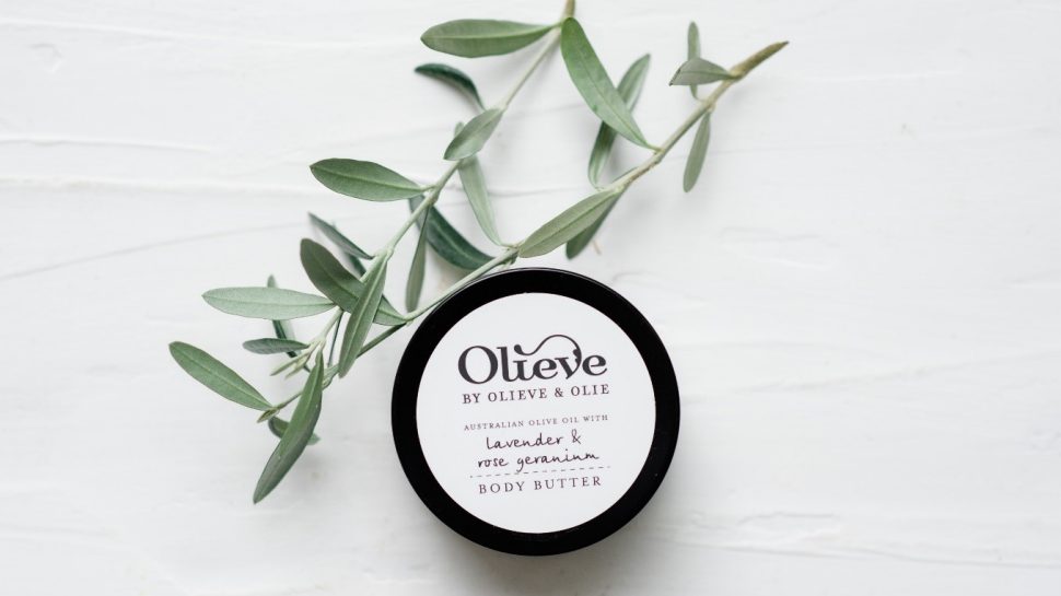 Product photography showing one of Olieve and Olie’s natural body butters.