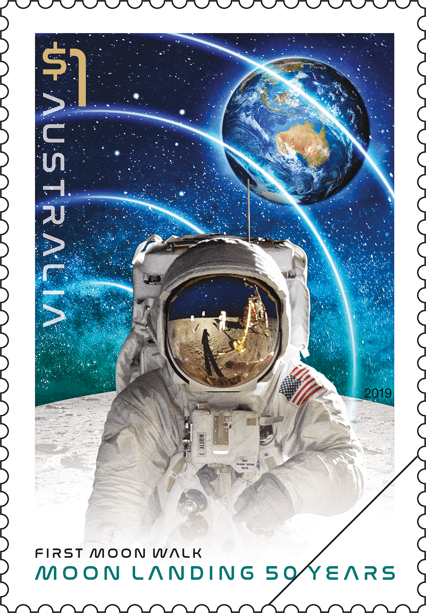 1969 APOLLO 11 FIRST MAN ON THE MOON Neil Armstrong 50th Anniversary Stamp MINT!