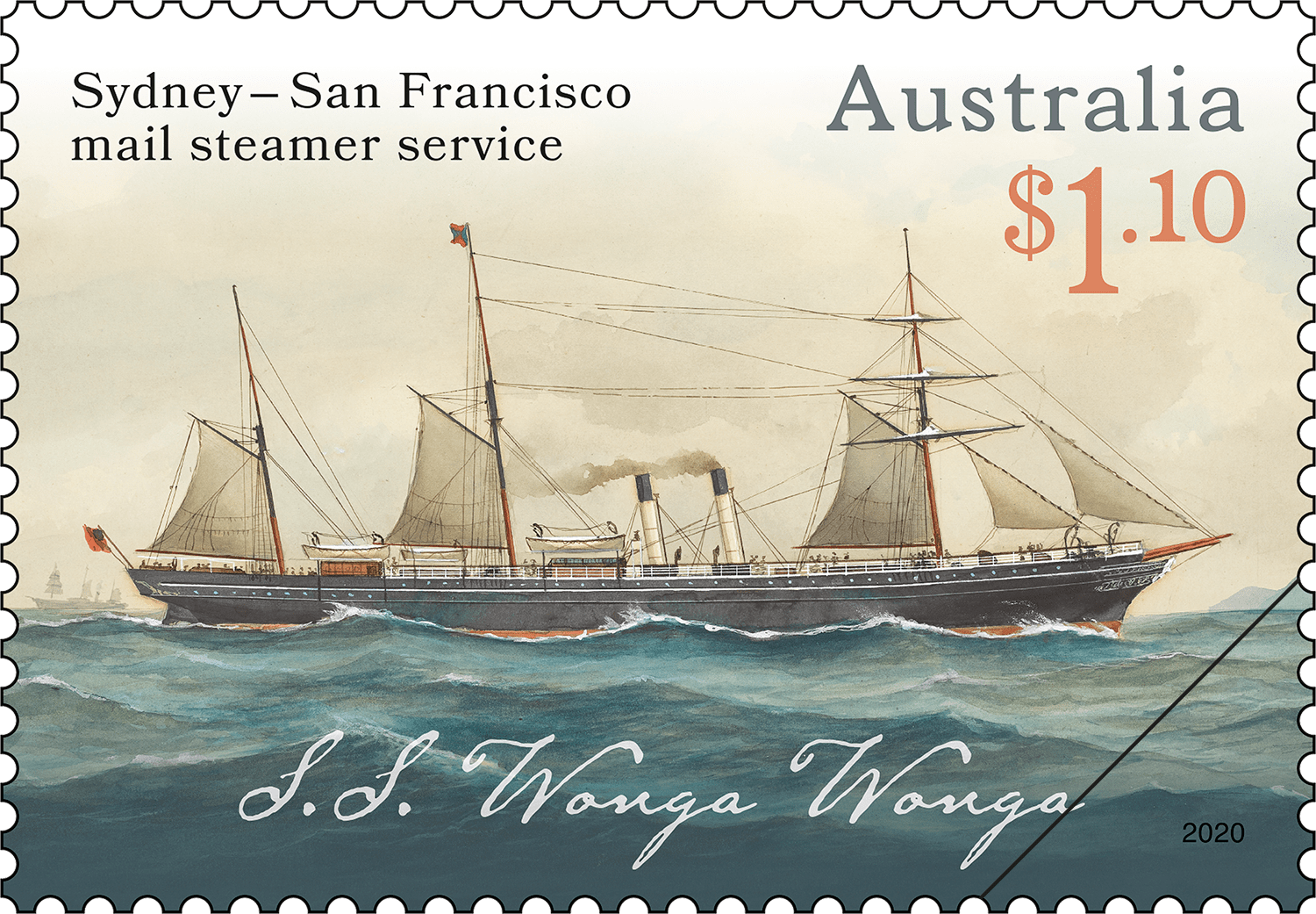 SydneySan Francisco Mail Steamer Service 150 Years Australia Post