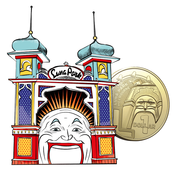 image of luna park with l coin image