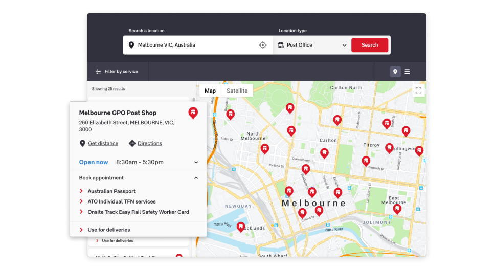 Find a Post Office street posting box Parcel Locker or Parcel