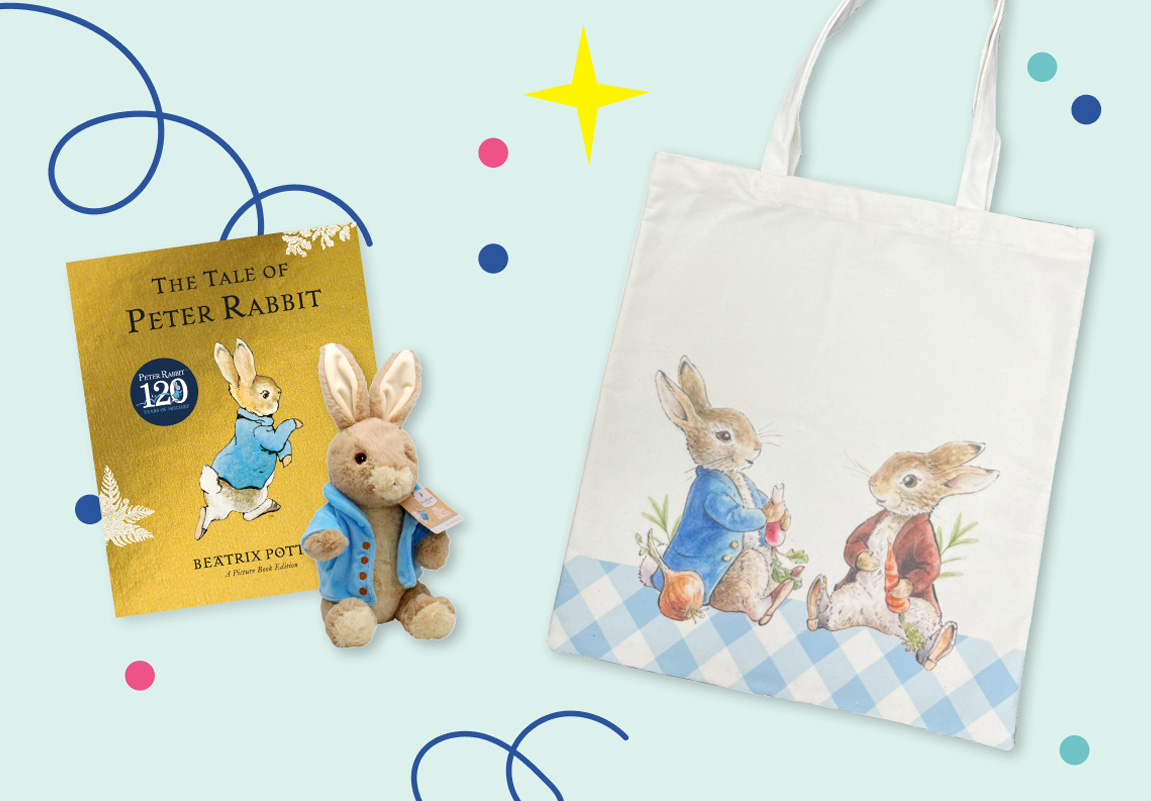 Peter Rabbit book and tote bag