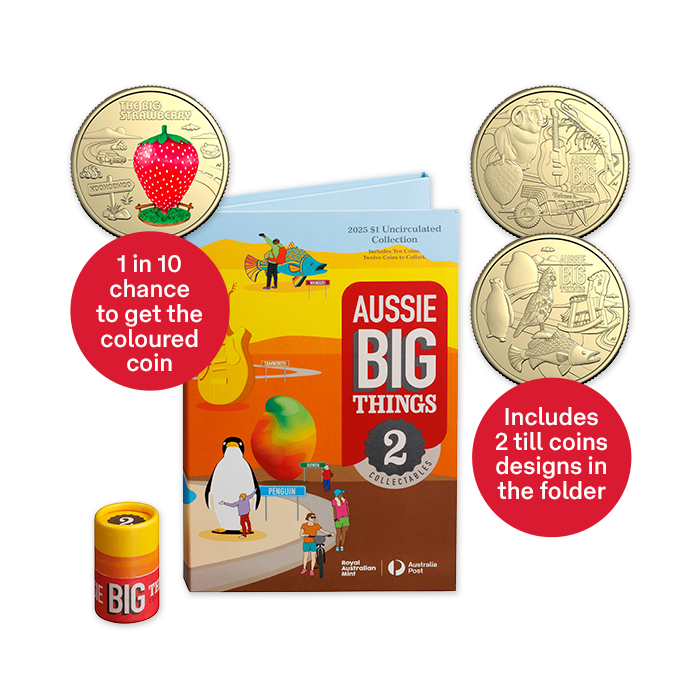 2025 Aussie Big Things 2 – 12-coin Folder and Tube Set