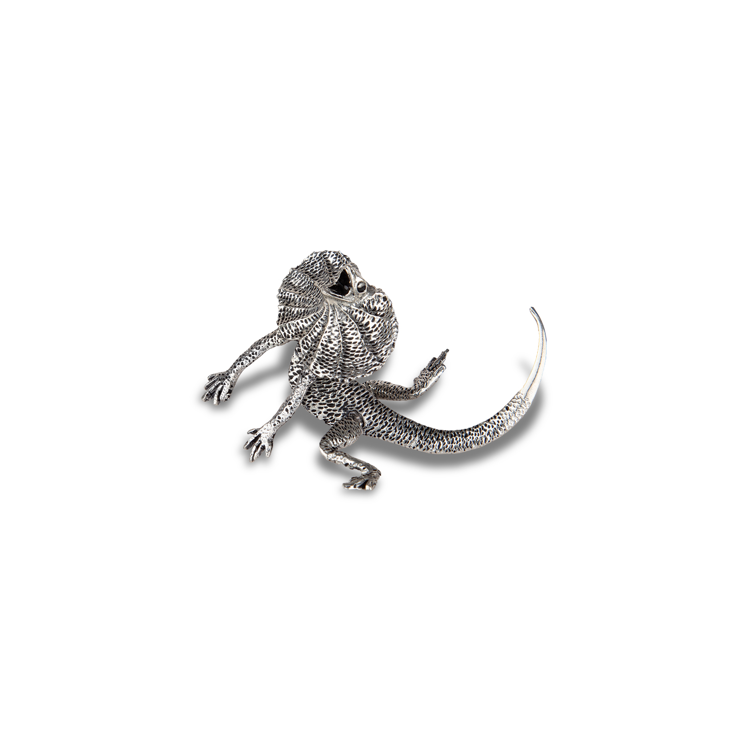 Handcrafted Frilled Neck Lizard Pewter figurine Gifting