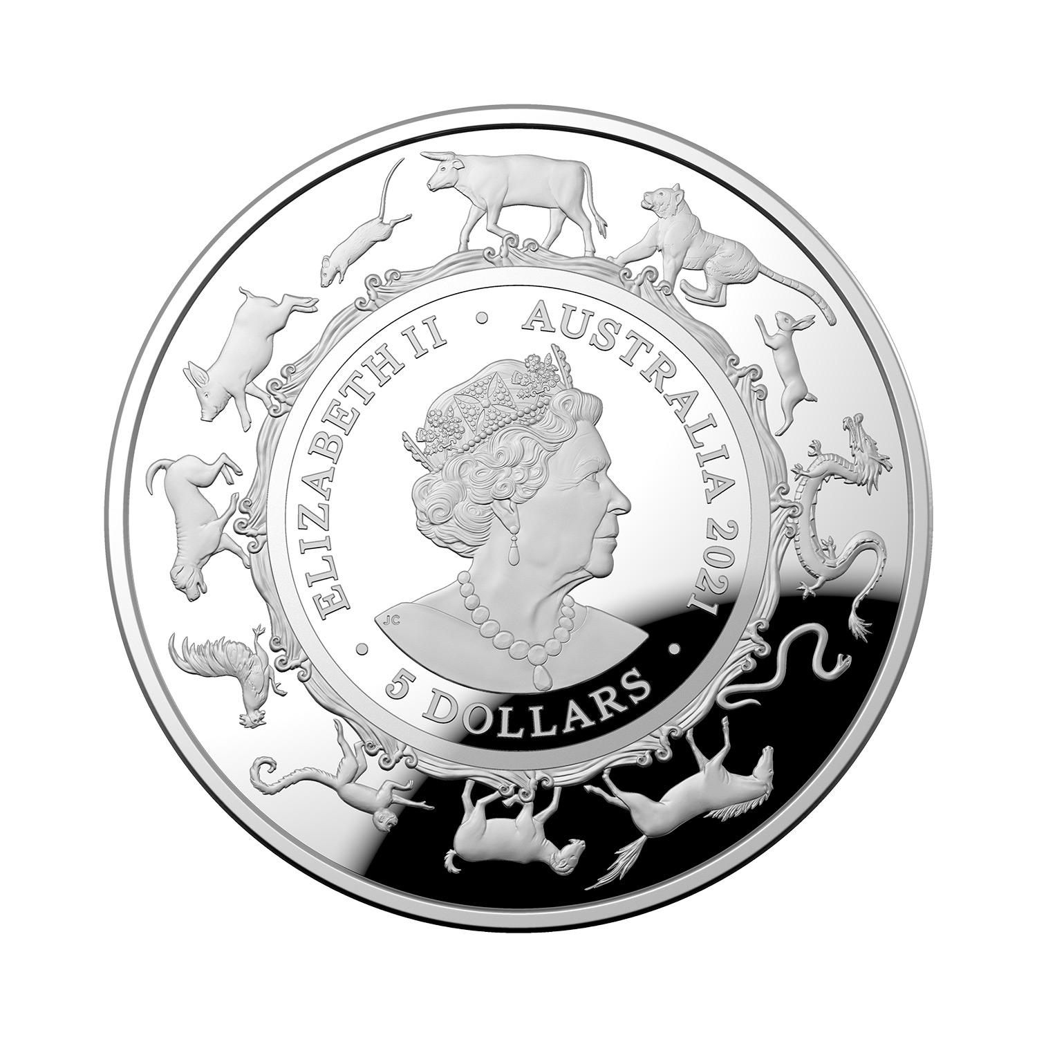 2021 Year Of The Ox 5 1oz Silver Proof Domed Coin Numismatics