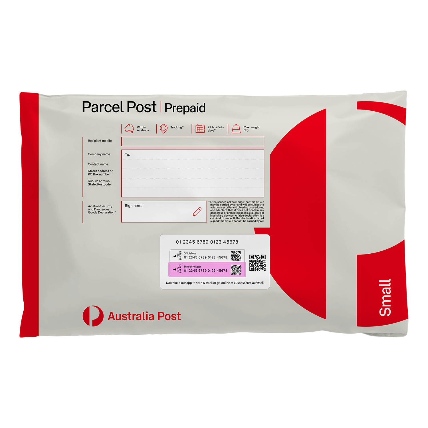 Parcel Post Prepaid Satchel Small – 10 Pack - Parcel Post