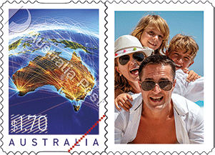 Sheet of 20 x $1.70 Personalised Stamps &ndash; Map product photo