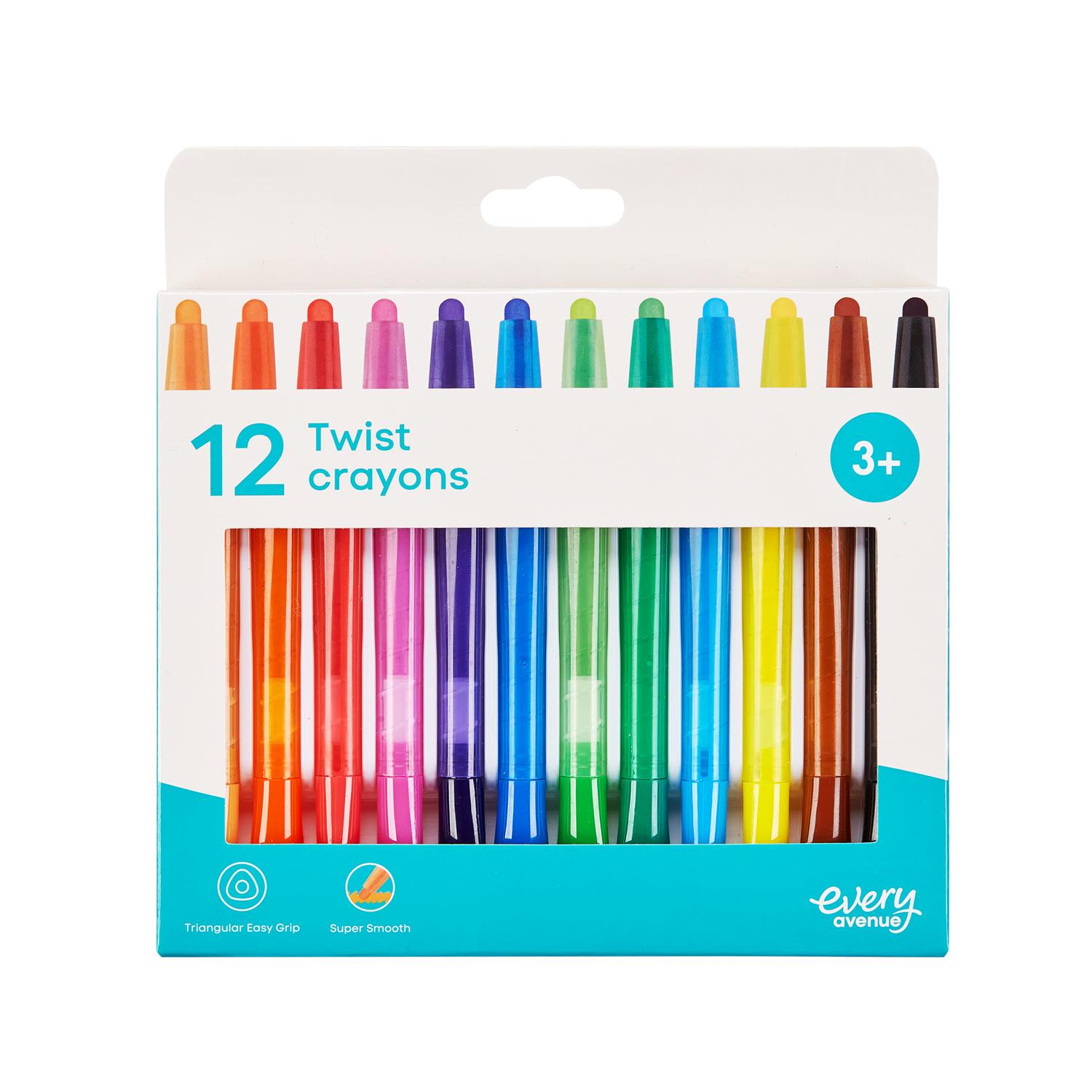 Every Avenue Twist Crayons 12 Pack Stationery