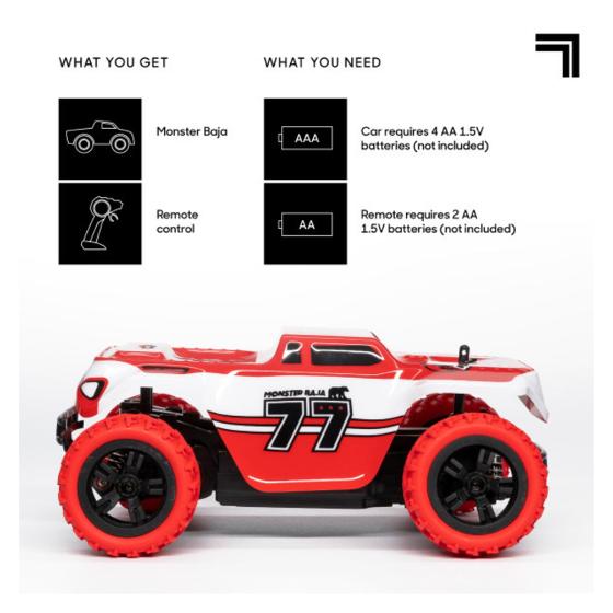 Sharper Image Monster Baja Remote Control AllTerrain Vehicle