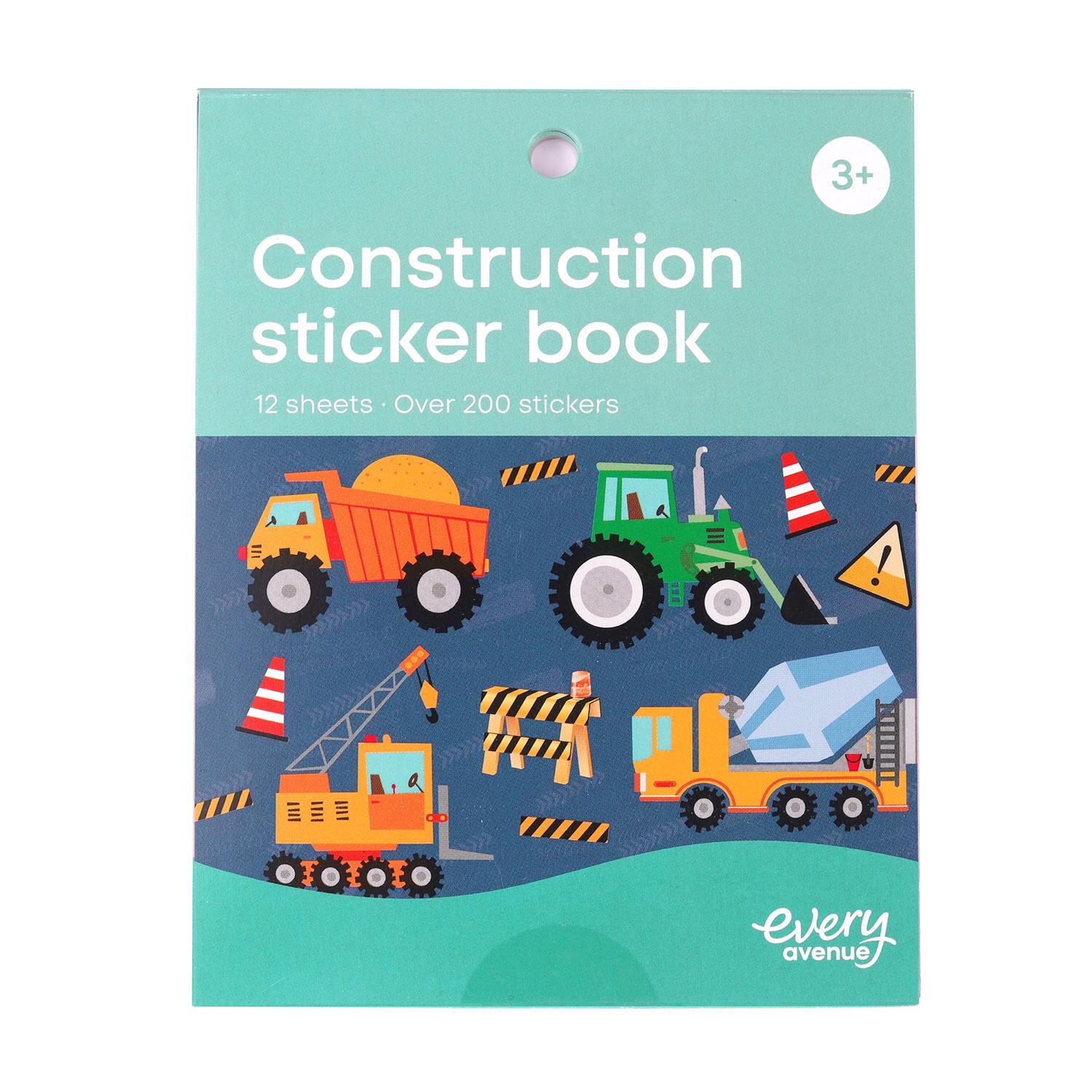 Every Avenue 12 Page Mini Sticker Book 'Construction' Stationery