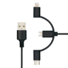 Moki 3 in 1 MicroUSB / Type-C / Lightning to USB-A SynCharge Cable &ndash; 1m product photo Internal 1 THUMBNAIL