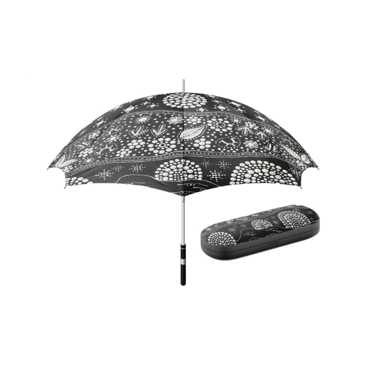 Lou Martin Umbrella & Glasses Set Black Outdoor