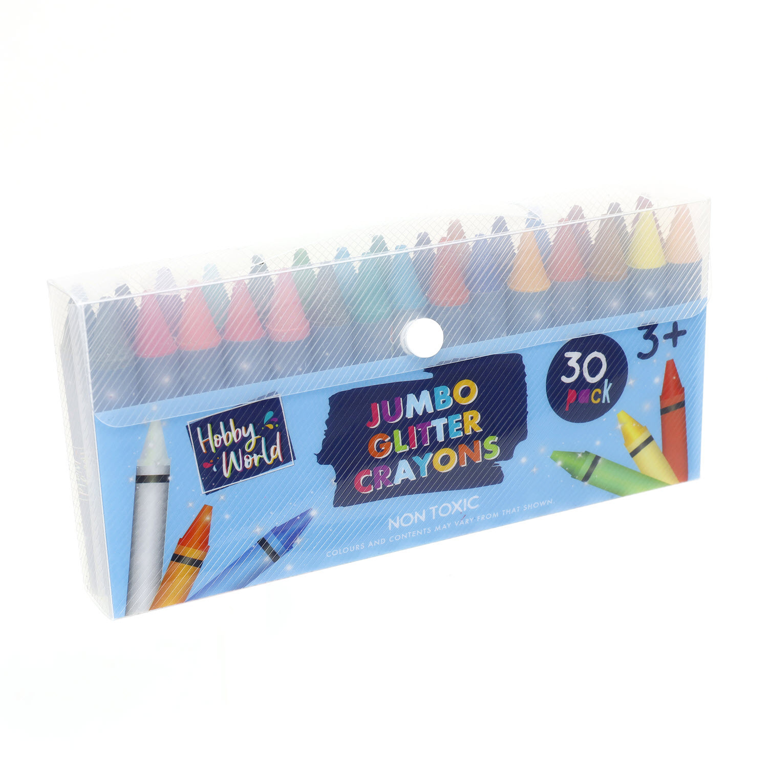 Jumbo Glitter Crayons 30 Pack Stationery