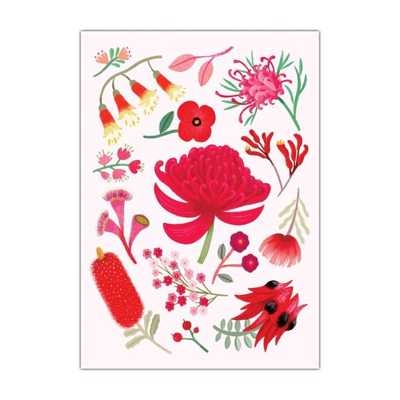 Cat MacInnes Greeting Cards Vibrant Flowers & Foliage &ndash; Pack of 6 product photo Internal 1 DETAILS