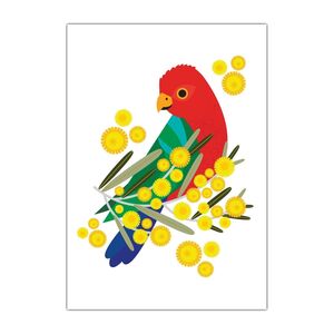 Natalie Marshall Greeting Cards 'Australian King Parrot' &ndash; Pack of 6 product photo