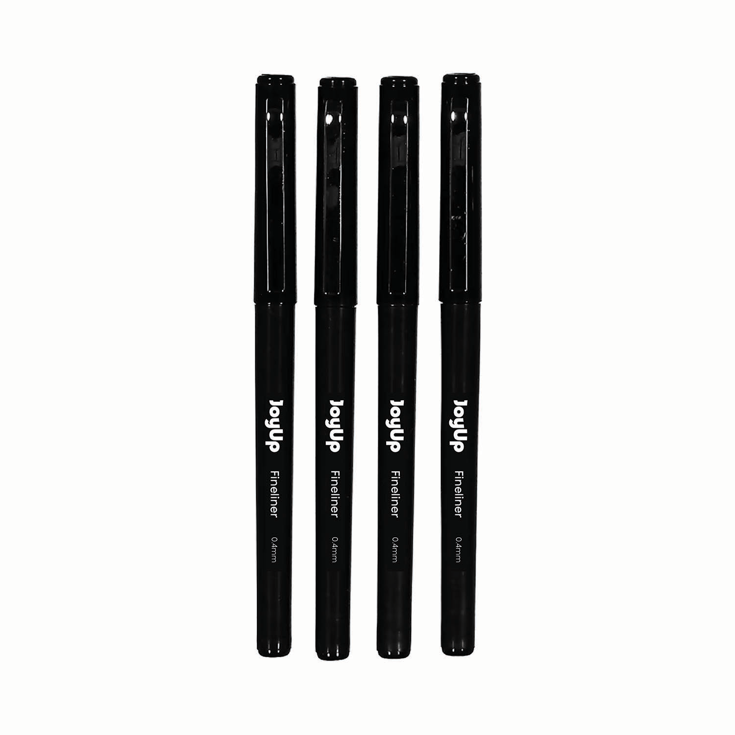 JoyUp Black Fineliner Pens 4 Pack Pens, Pencils and Markers