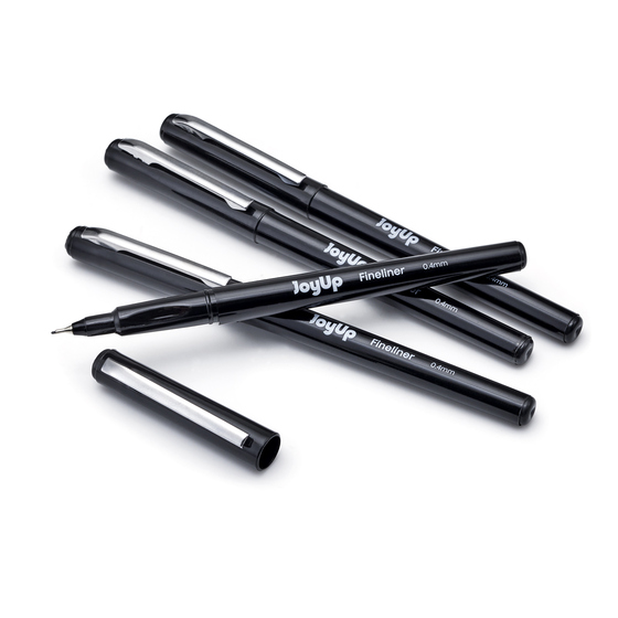 JoyUp Black Fineliner Pens 4 Pack Stationery