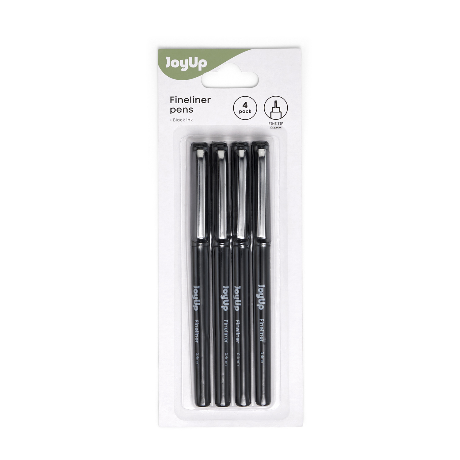 JoyUp Black Fineliner Pens 4 Pack Stationery