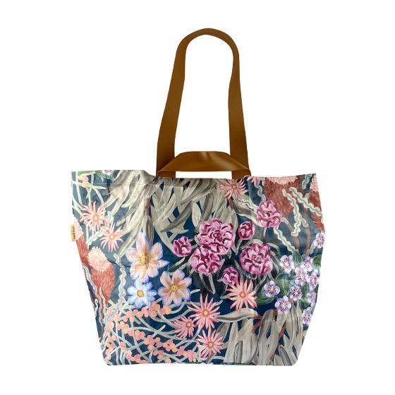 Amy Gibbs Market Tote Bag – Green Midnight Floral - Bags and backpacks