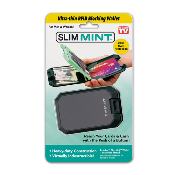 Slim Mint Wallet Ultra-Thin RFID-Blocking, AS-SEEN-ON-TV, ID Theft  Protection, Easy to Carry