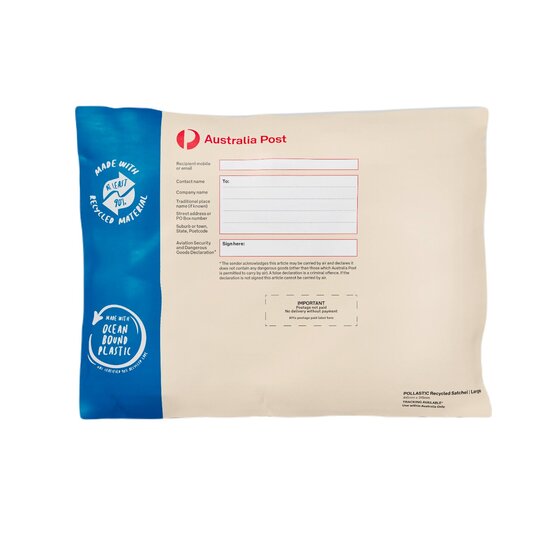 POLLAST!C Ocean Bound Plastic Satchel Large &ndash; 20 Pack product photo Internal 2 DETAILS