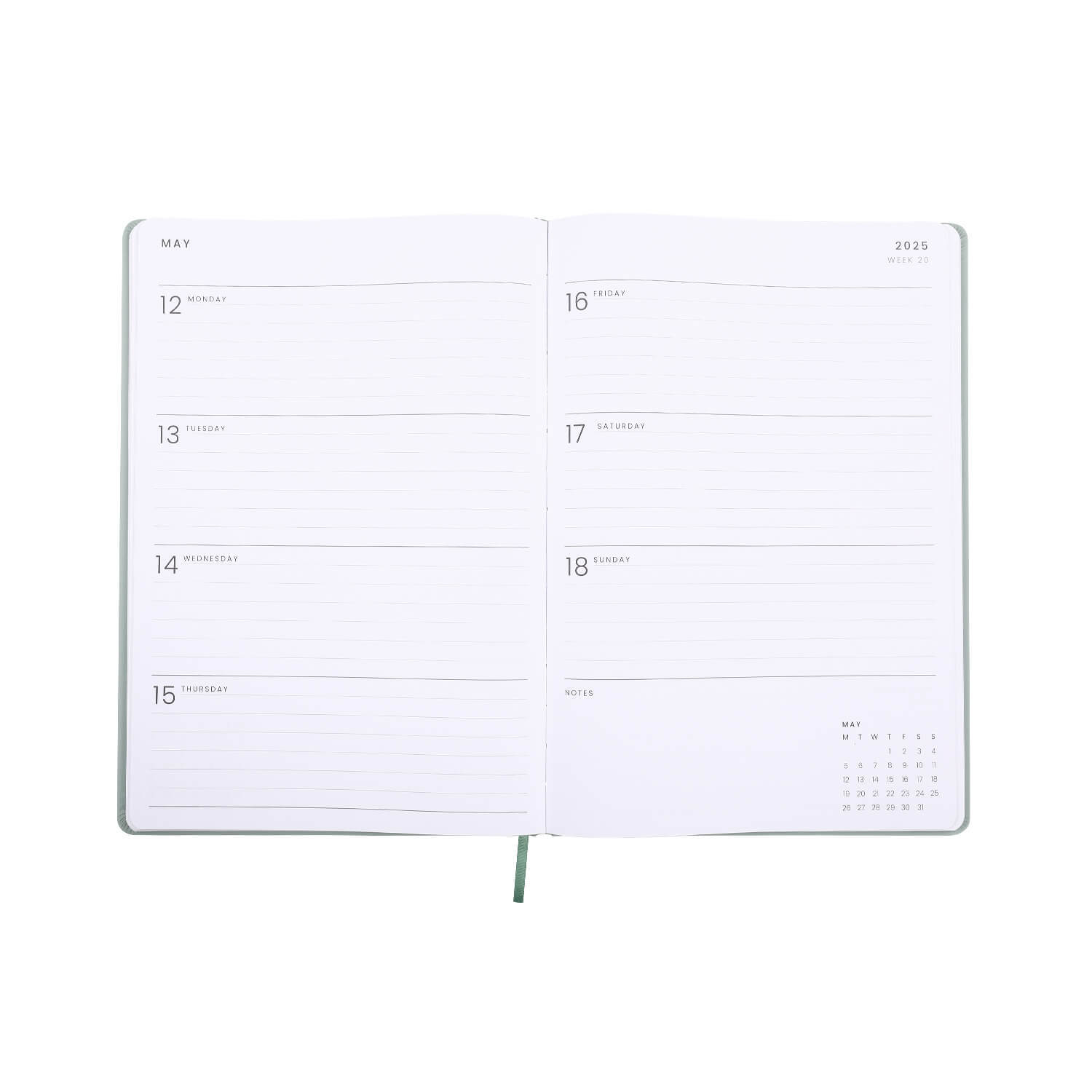 2025 joyup a4 week to view diary khaki stationery