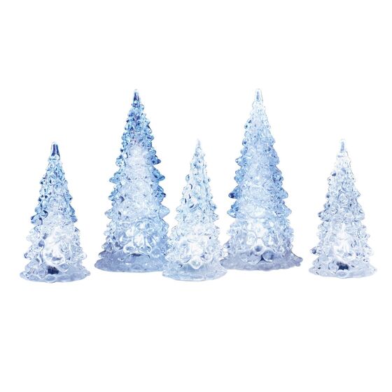 JoyUp Xmas Light Up Tree 5 Pack White Christmas decorations