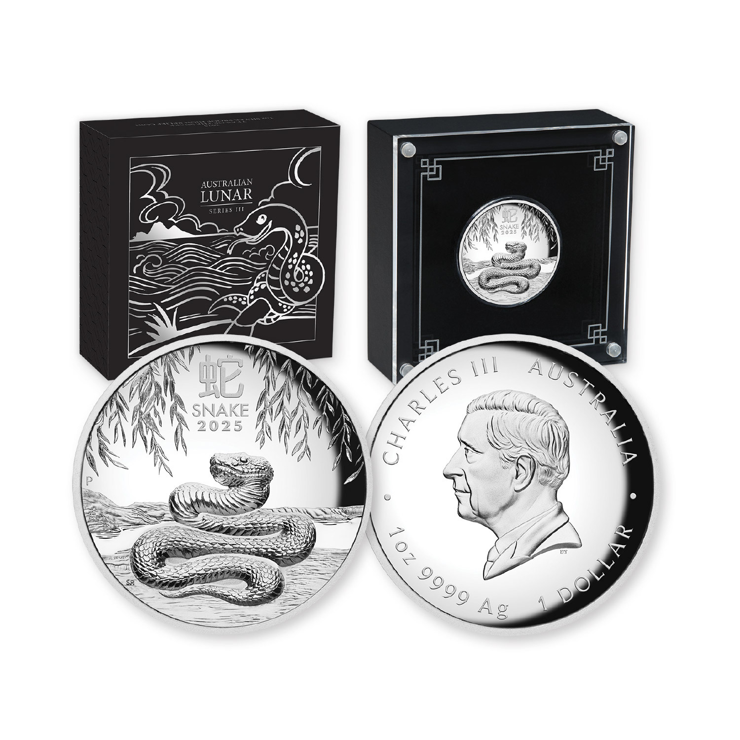 Australian Lunar Series III - 2025 Year Of The Snake 1oz Silver Proof ...