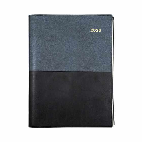 Vanessa A5 Day to Page 2026 Diary &ndash; Black product photo Internal 3 DETAILS