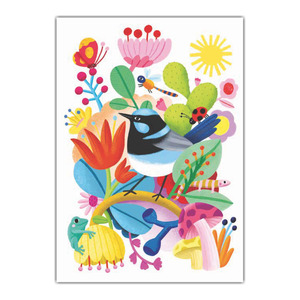 Cat MacIness Greeting Cards 'Birds' &ndash; Pack of 6 product photo