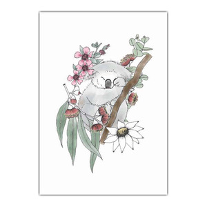 Dancing with Juniper Greeting Cards 'Sleepy Koala' &ndash; Pack of 6 product photo