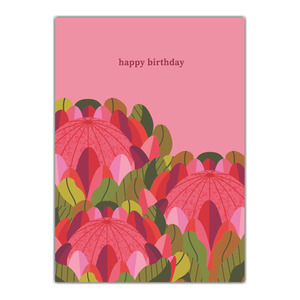 Natalie Marshall Greeting Cards 'Birthday Protea' &ndash; Pack of 6 product photo