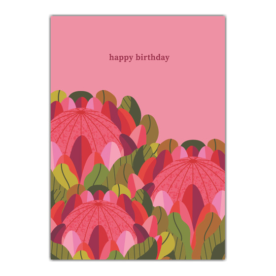 Natalie Marshall Greeting Cards 'Birthday Protea' &ndash; Pack of 6 product photo Internal 1 DETAILS