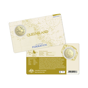 2026 25c AlZnBr Uncirculated Coin &ndash; 125 Years of Federation &ndash; QLD  product photo