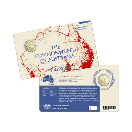 2026 $1 Coin Pack Uncirculated Commonwealth 125 Years of Federation product photo Internal 1 DETAILS
