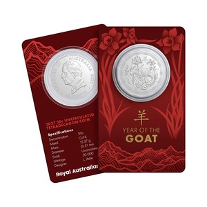 2027 50c Tetradecagon Uncirculated Coin &ndash; Year of the Goat product photo