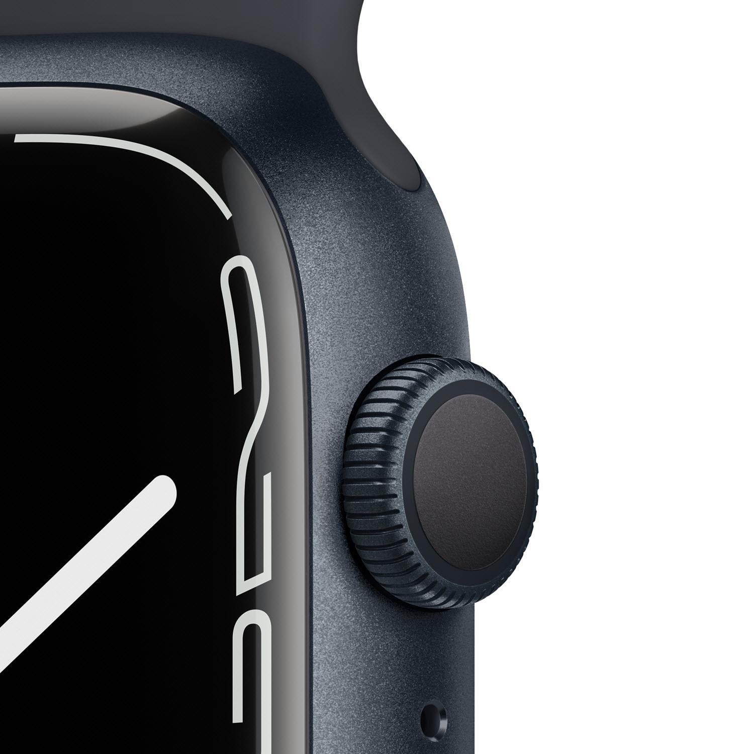 Apple Watch Series 7 GPS 45mm Midnight Aluminium Case with Midnight Sport  Band - Computers