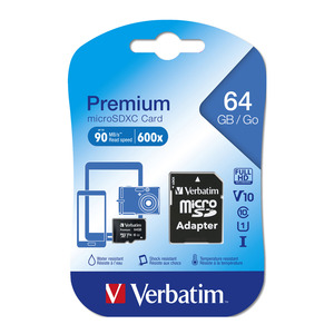 Verbatim 64GB Micro SDHC Card product photo