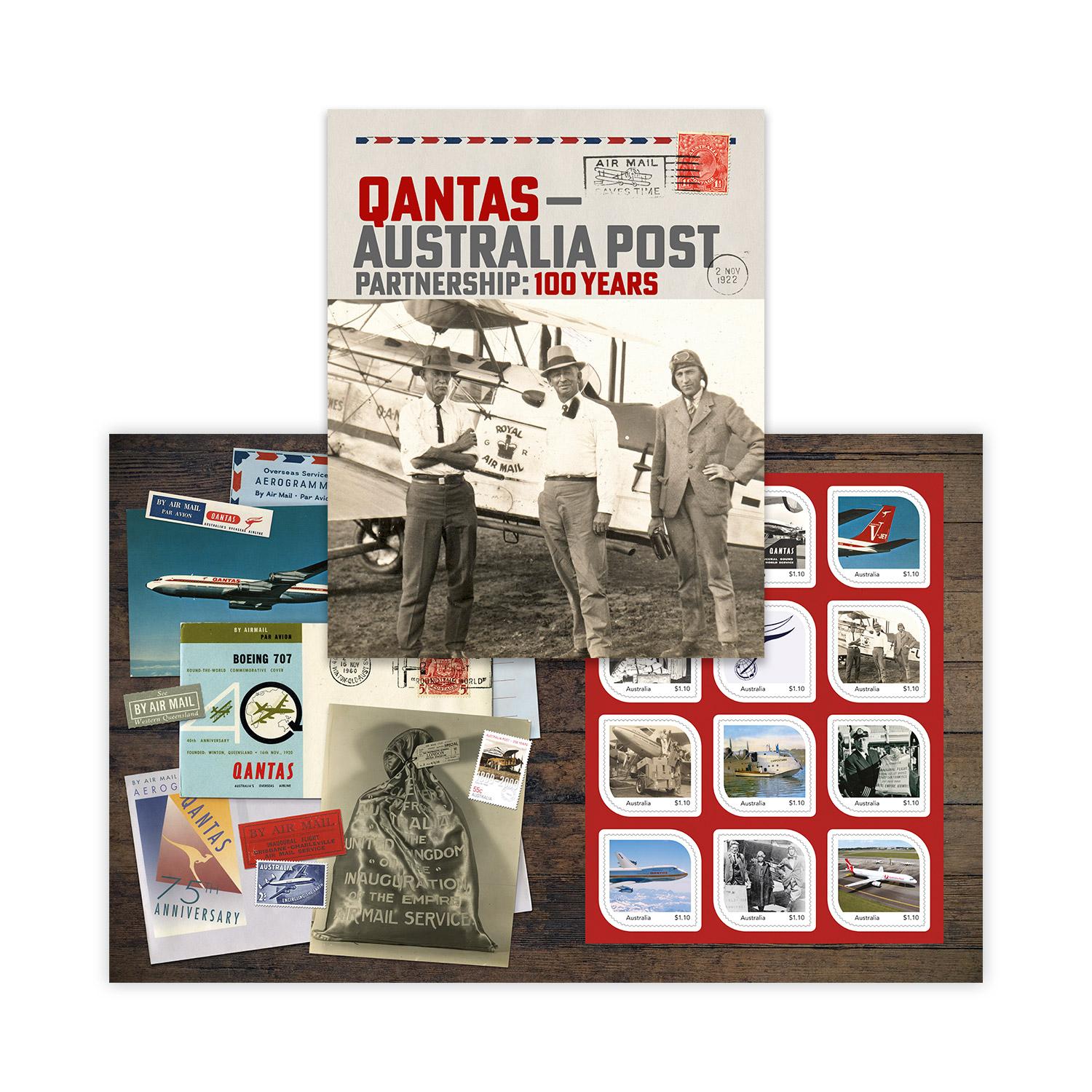 Centenary of Australia PostQantas Partnership MyStamps Pack
