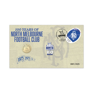 100 Years North Melbourne Football Club PIN Postal Numismatic Cover (PNC) product photo