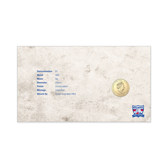 100 Years Bulldogs Football Club PIN Postal Numismatic Cover (PNC) product photo Internal 3 DETAILS