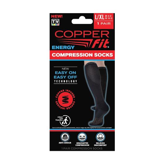 Copperfit Compression Socks – Large/Extra Large - As Seen on TV